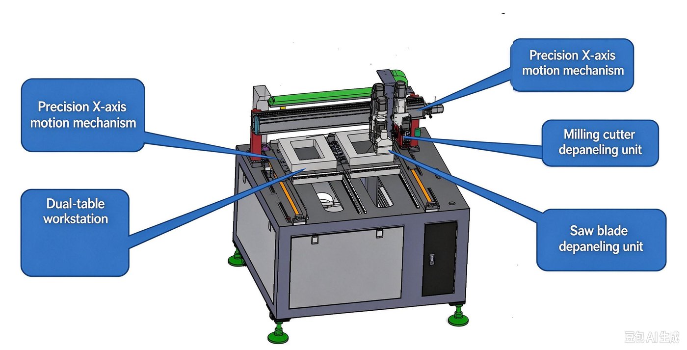 KL-3500WFH Dual-Table Workstation with X/Y Axes